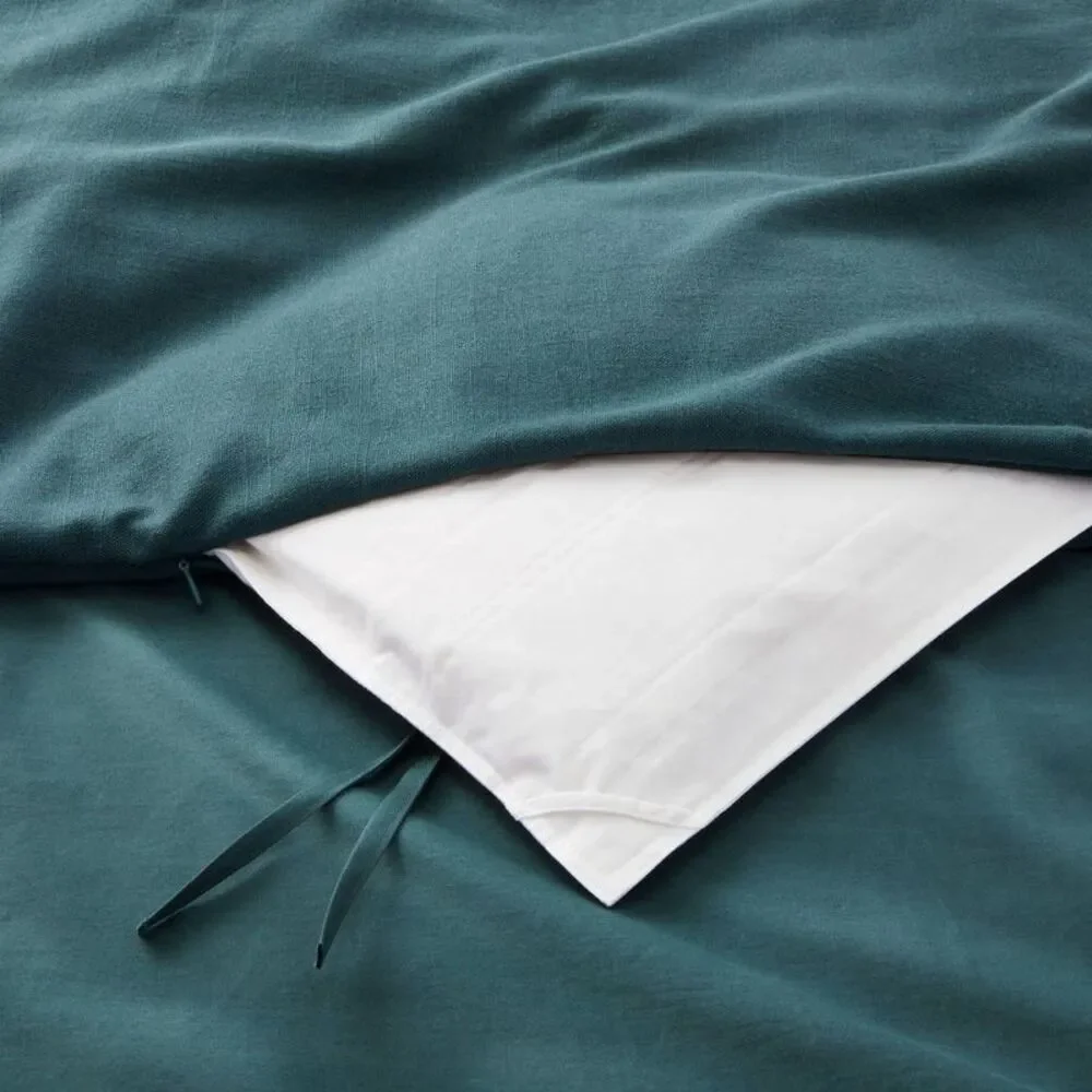 Casaluna Teal Reversible Duvet Cover Set